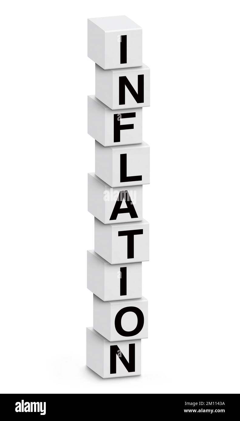 Steigende Inflation Stockfoto