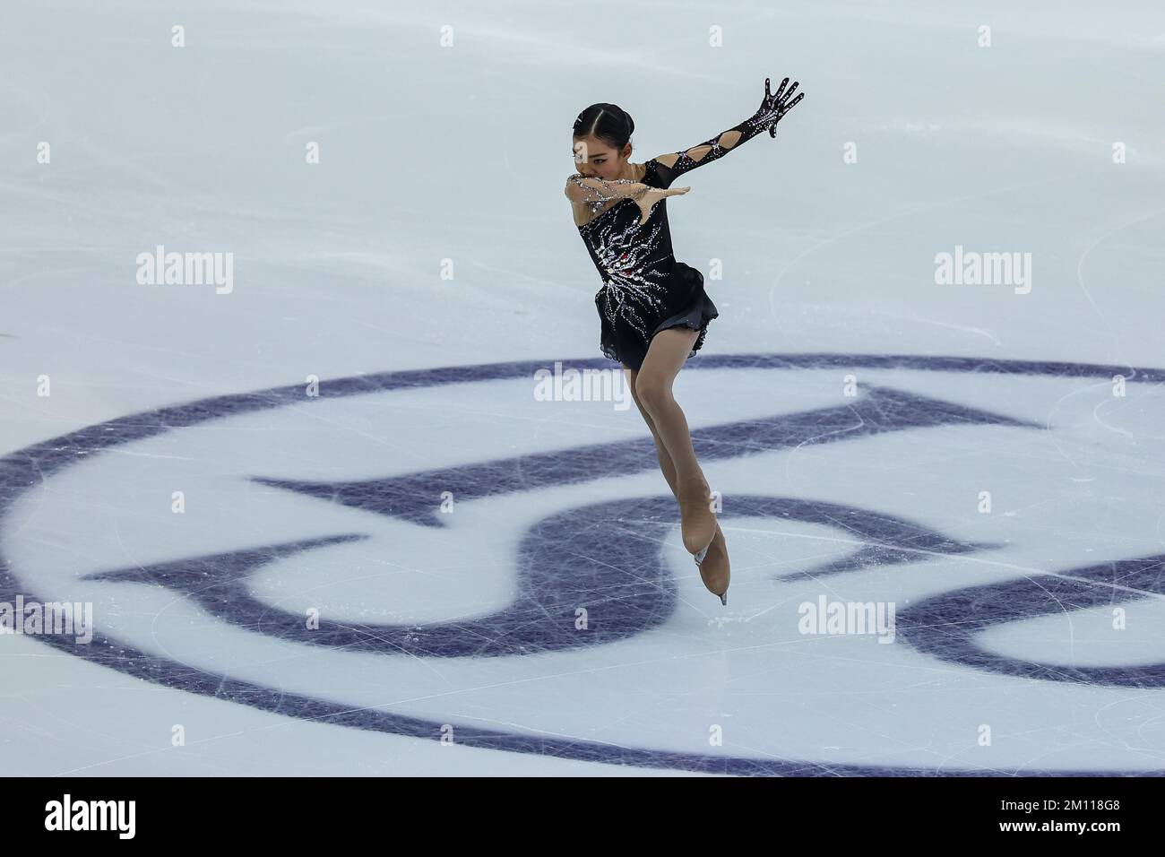 Turin, Italien. 08.. Dezember 2022. Minsol Kwon aus der Republik Korea nimmt am ISU Grand Prix des Eiskunstlauf-Finales Turin 2022 in Palavela Teil. (Foto: Fabrizio Carabelli/SOPA Images/Sipa USA) Guthaben: SIPA USA/Alamy Live News Stockfoto