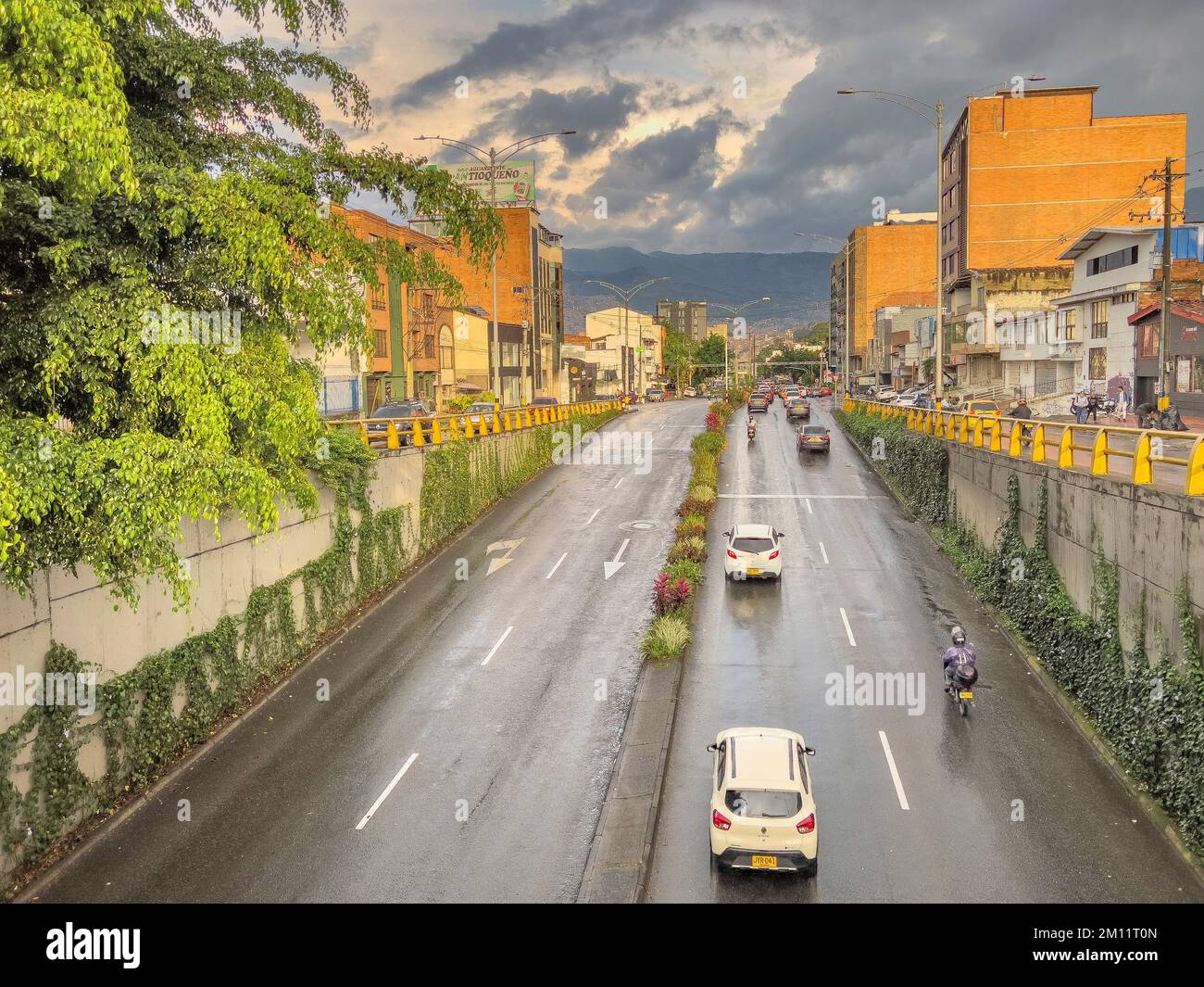 Südamerika, Kolumbien, Departamento de Antioquia, Medellín, Straßenszene im Zentrum von Medellín Stockfoto