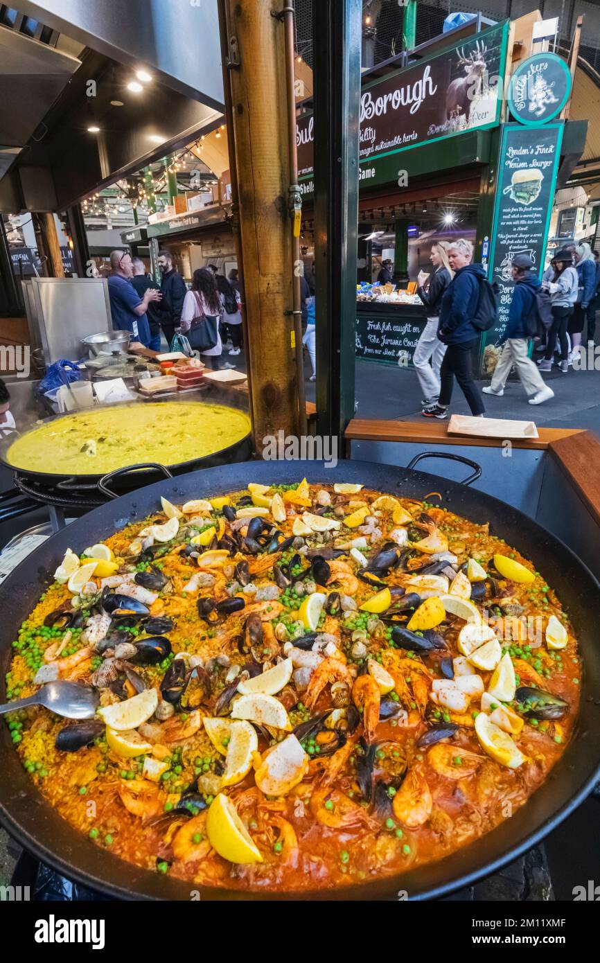 Borough Market, Giant Paella, Southwark, London, England Stockfoto