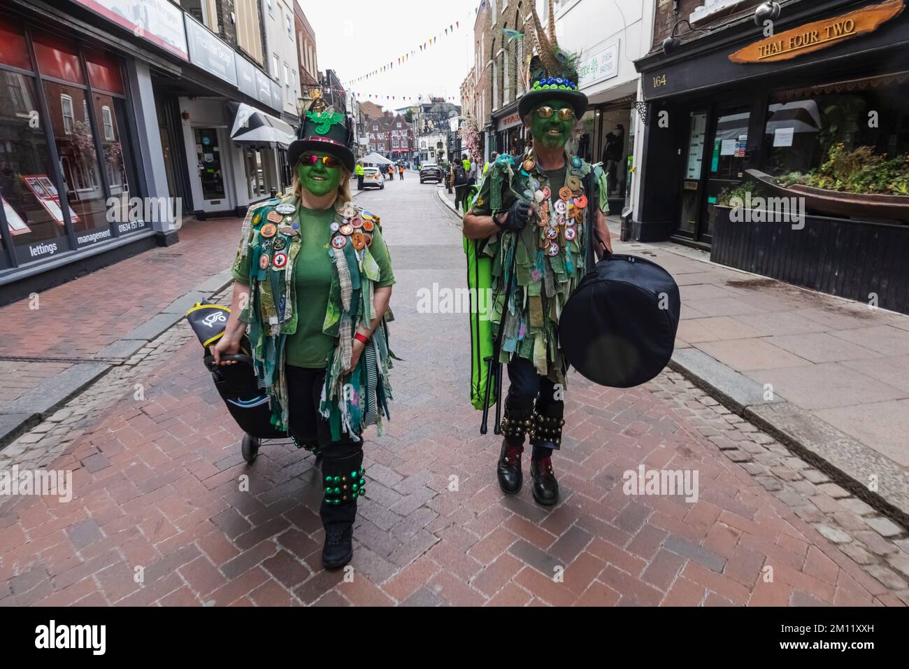 England, Kent, Rochester, Morris Dancers beim Annual Sweeps Festival Stockfoto