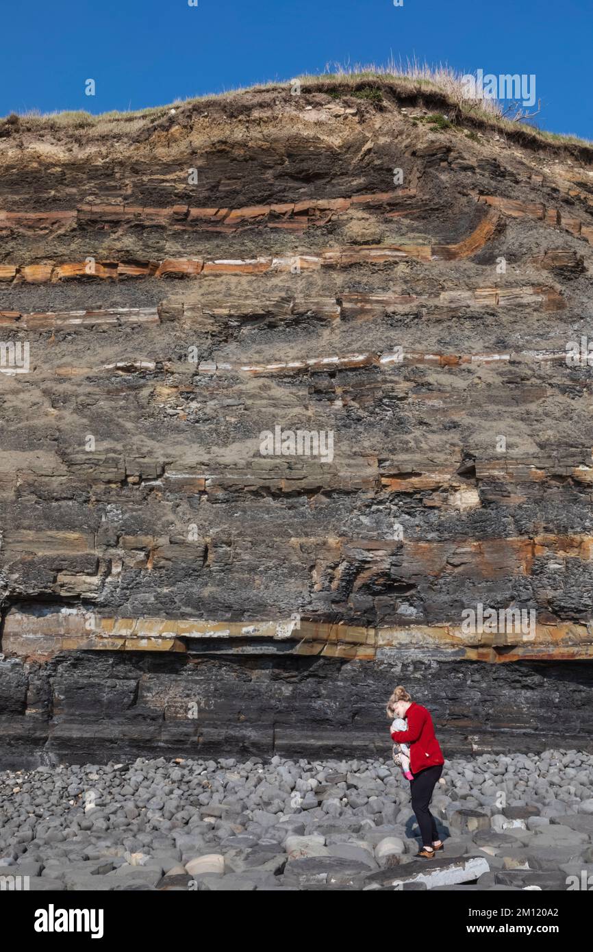 England, Dorset, Isle of Purbeck, Kimmeridge Bay, Weltkulturerbe der Jurassic Coast Stockfoto