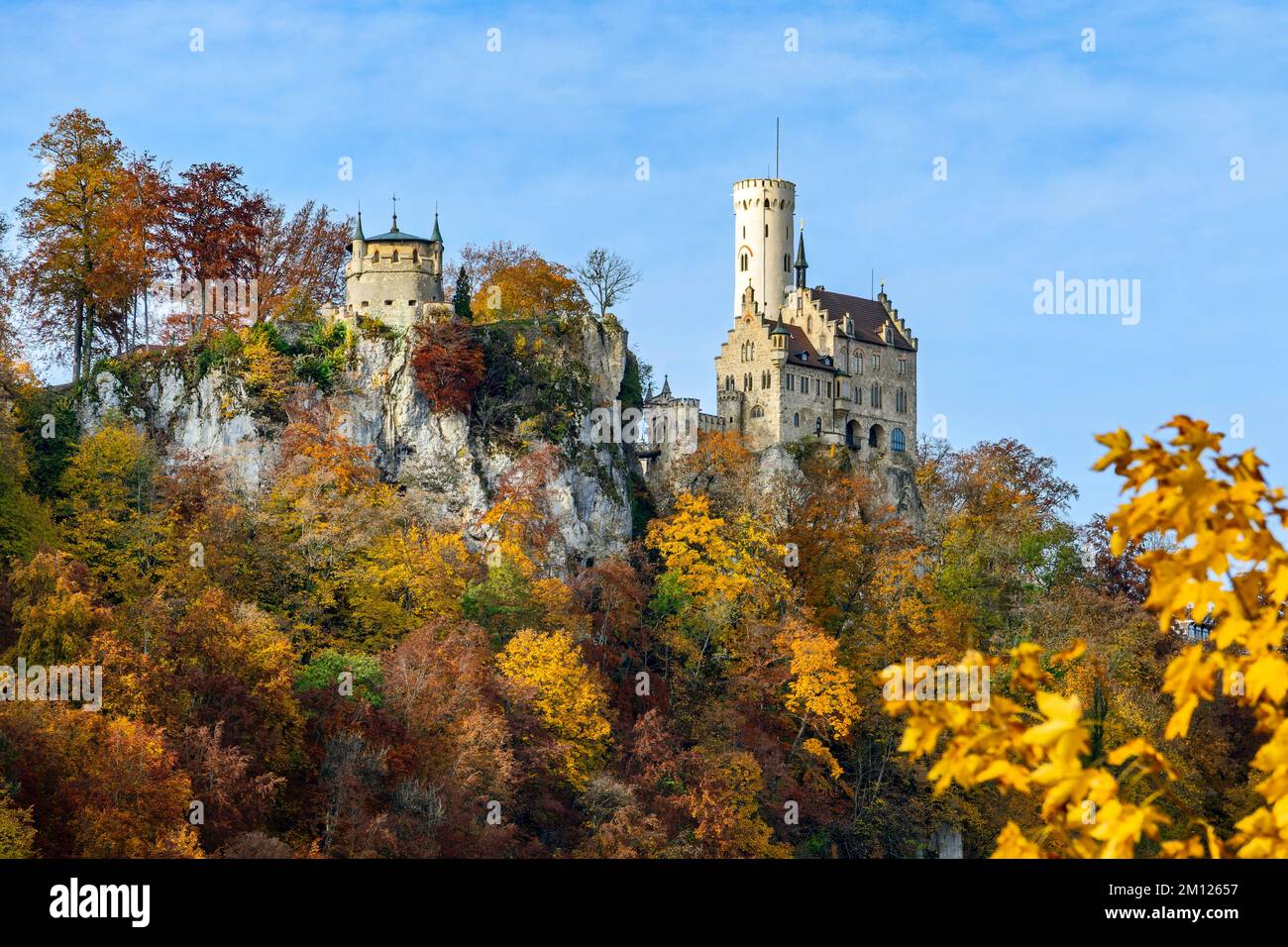 Schloss Lichtenstein bei Reutlingen Stockfoto