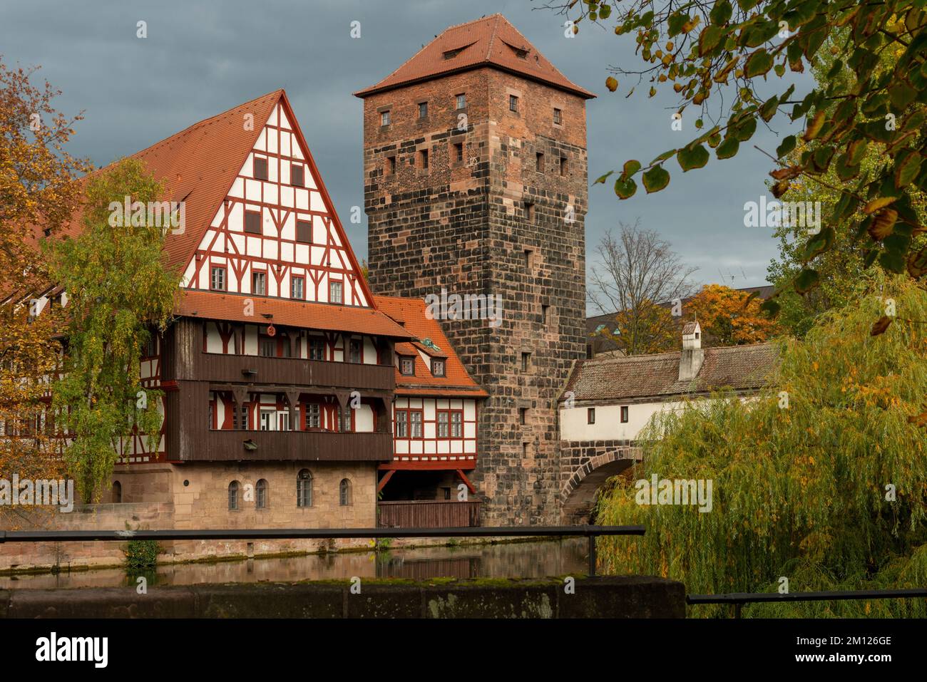 Nürnberg, Stadtzentrum, Franken, Maxbrücke Stockfoto