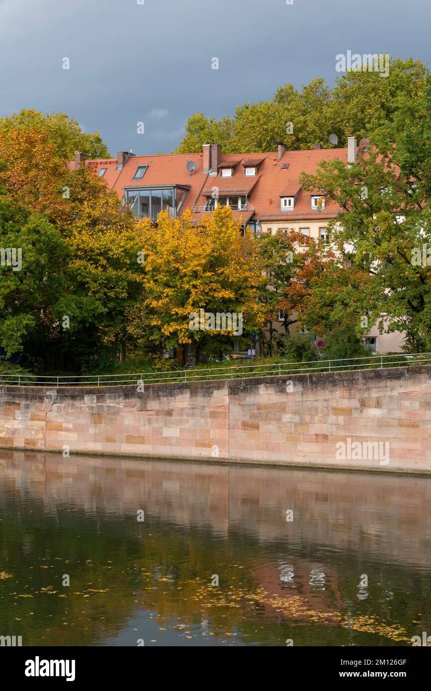 Nürnberg, Stadtzentrum, Franken, Pegnitz Stockfoto