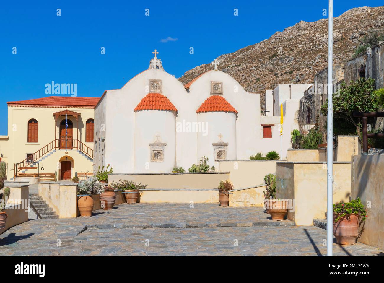 Moni Preveli Kloster, Plakias, Rethymno, Kreta, griechische Inseln, Griechenland Stockfoto