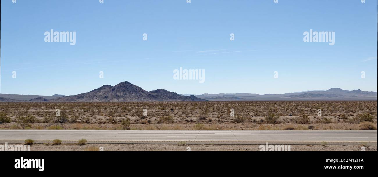 Wüstenlandschaft Im Süden Nevadas Stockfoto