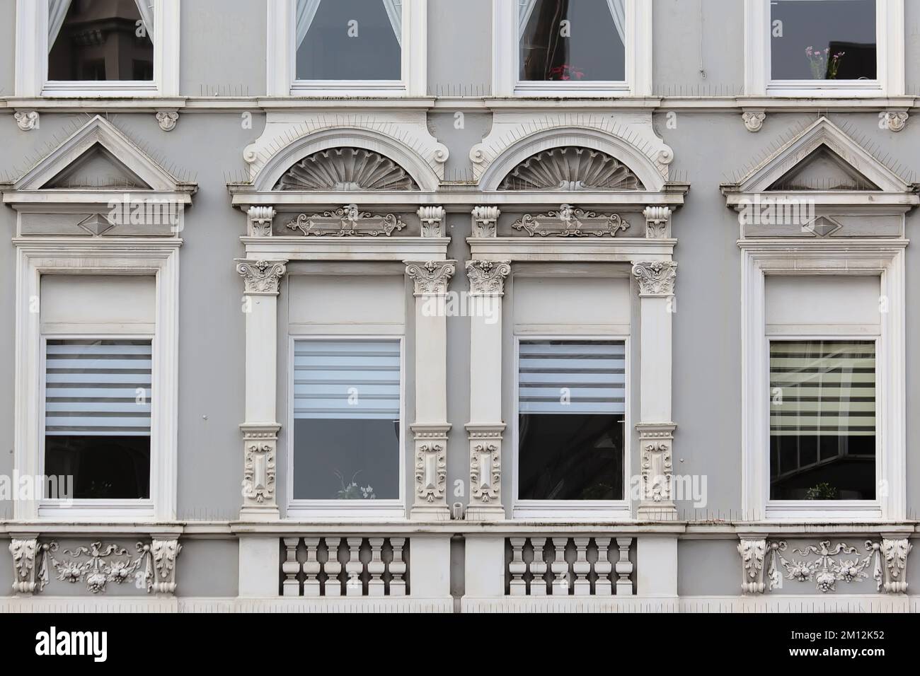 Teil eines Wohnhauses aus den frühen Tagen Stockfoto