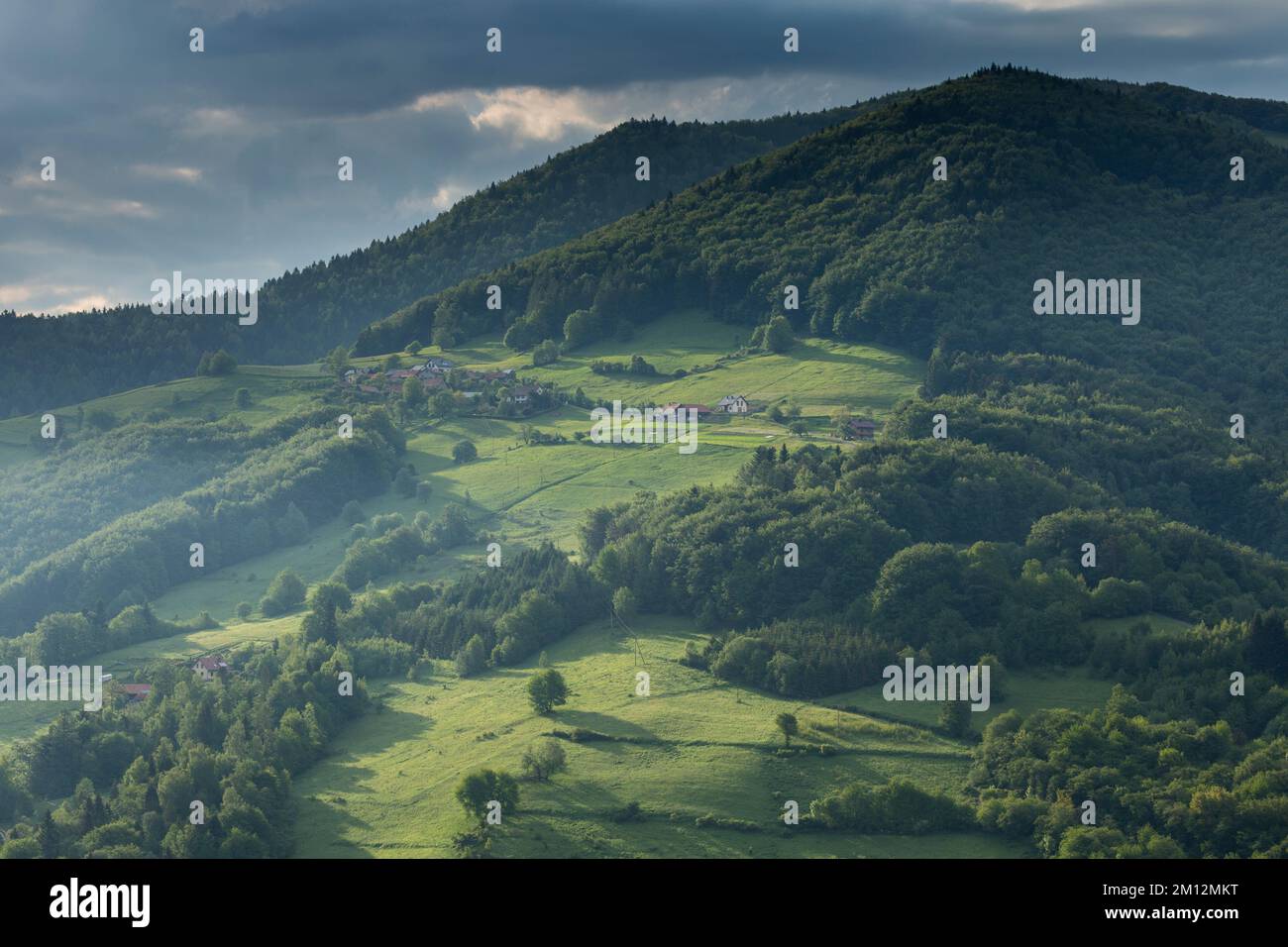 Europa, Polen, Kleinpolen, Aussichtspunkt in Rytro Stockfoto