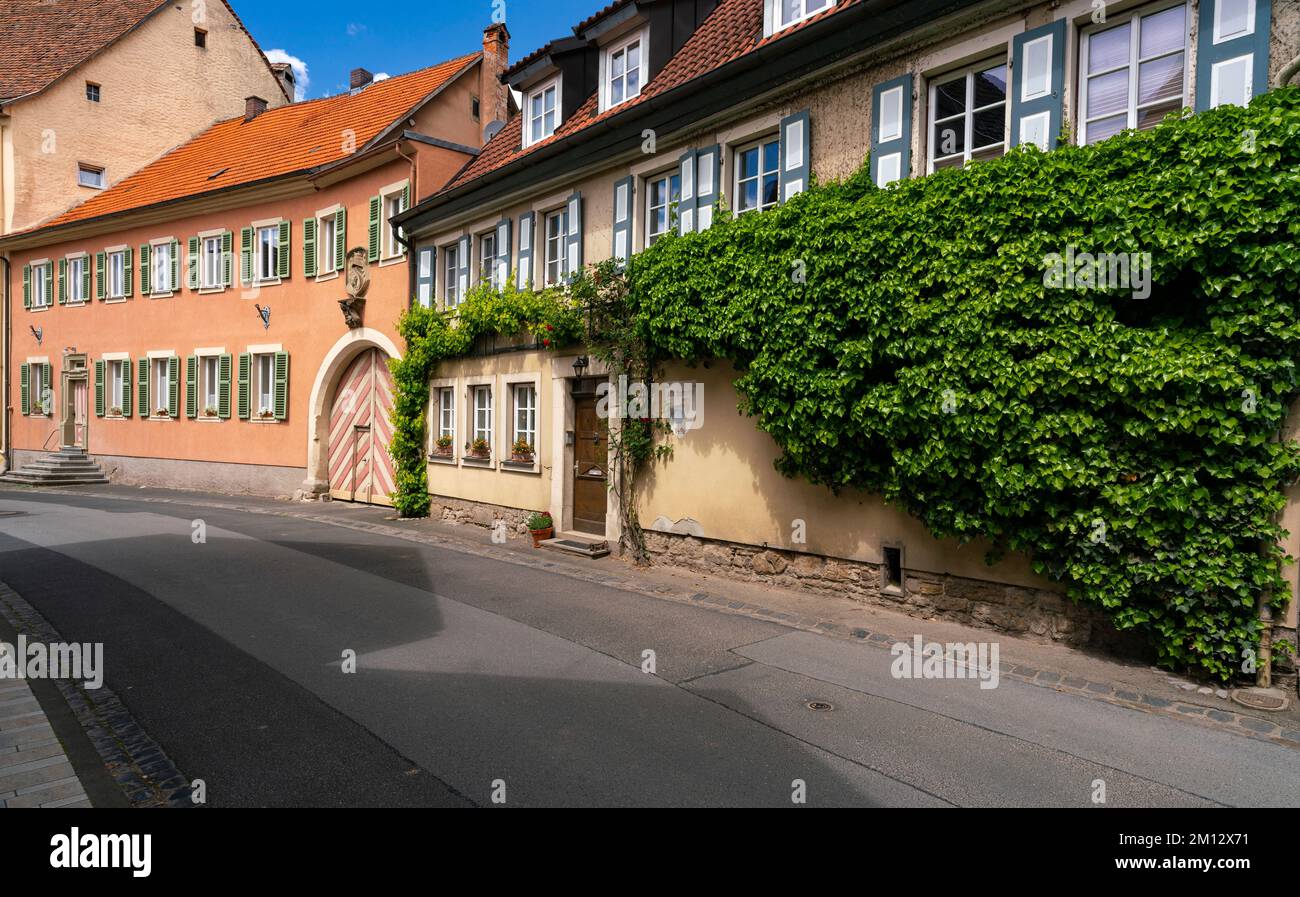 Historische, denkmalgeschützte Altstadt von Münnerstadt, Unterfranken, Bayern, Deutschland Stockfoto