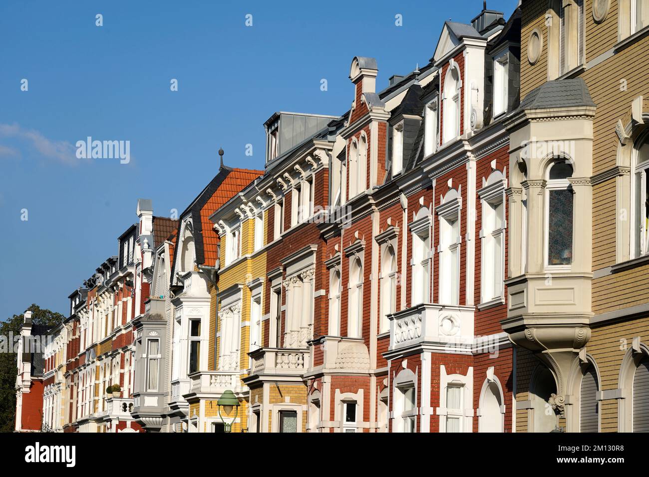 Deutschland, Nordrhein-Westfalen, Bonn, Südstadt, Reihe von Häusern, Stadthäuser, bürgerliche Häuser, Wilhelminische Zeit, Klassizismus Stockfoto