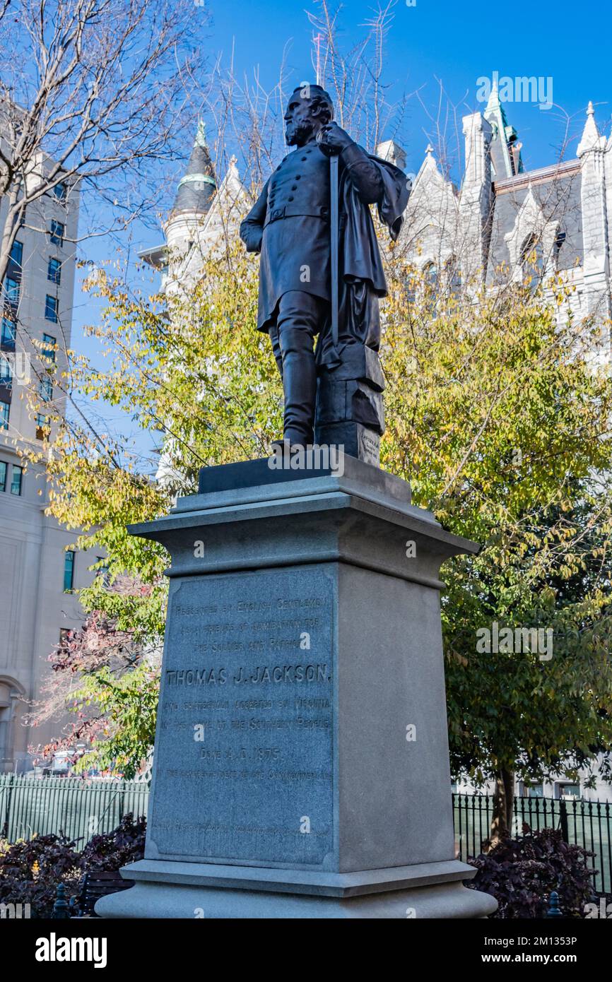 Denkmal für Thomas J. Jackson, Richmond Virginia, USA, Richmond, Virginia Stockfoto