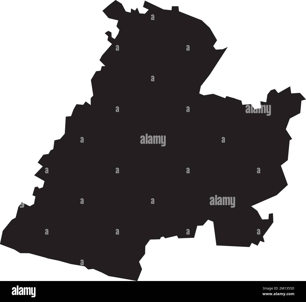 Schwarze Karte von MINDEN, DEUTSCHLAND Stock Vektor