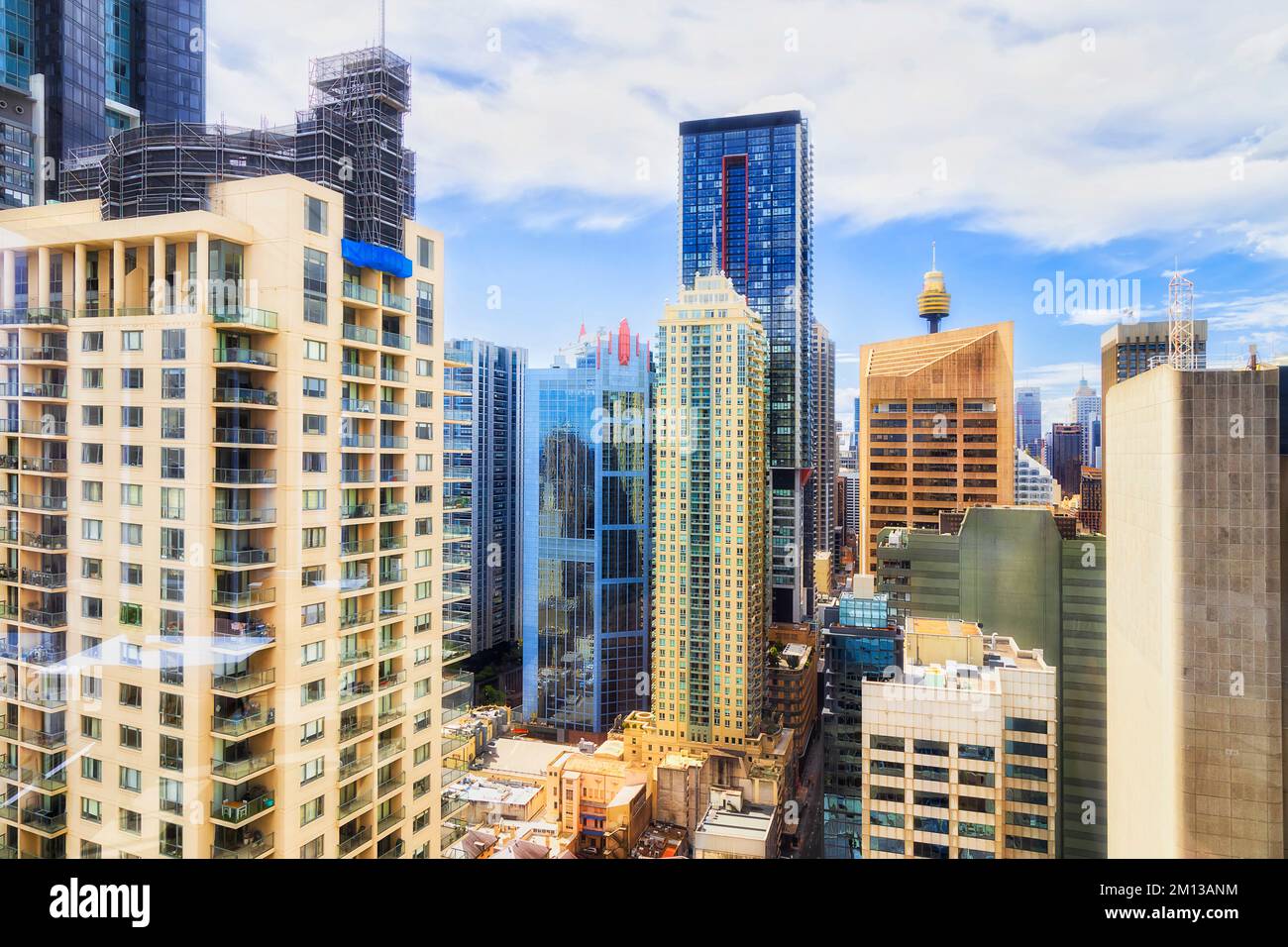 Moderne urbane Hochhäuser im zentralen Geschäftsviertel von Sydney. Stockfoto