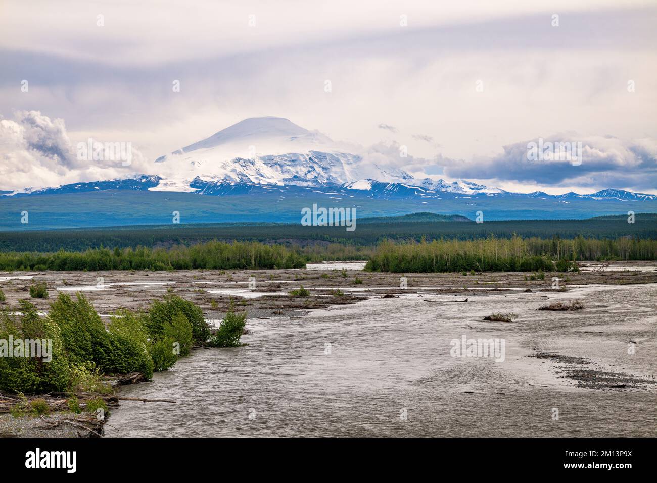 Copper River; Mount Sanford; Wrangell Saint Elias National Park; Alaska; USA Stockfoto