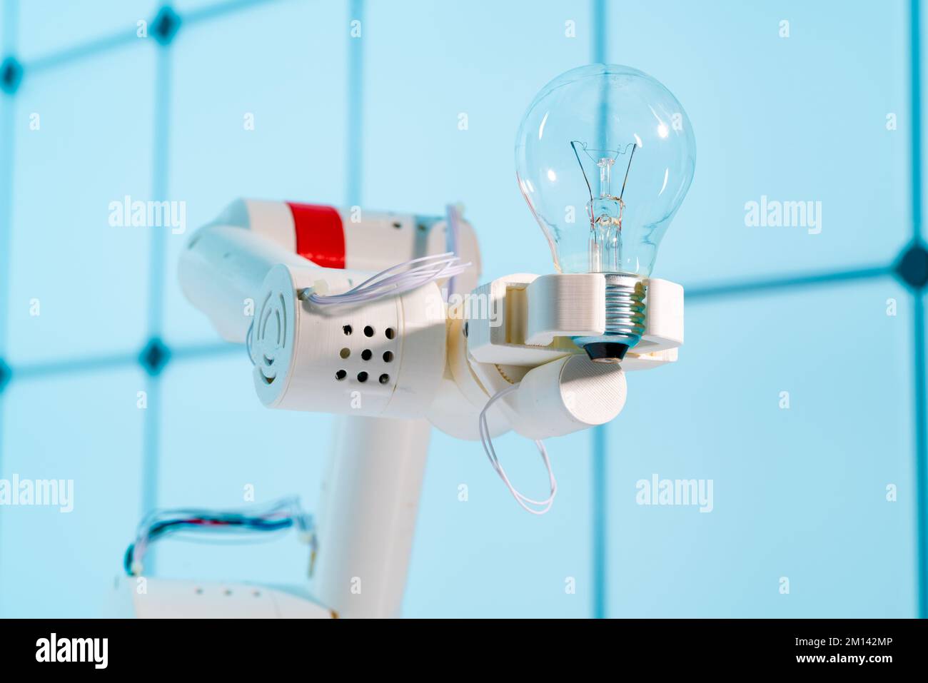 Glühlampe für Roboterarm Stockfoto
