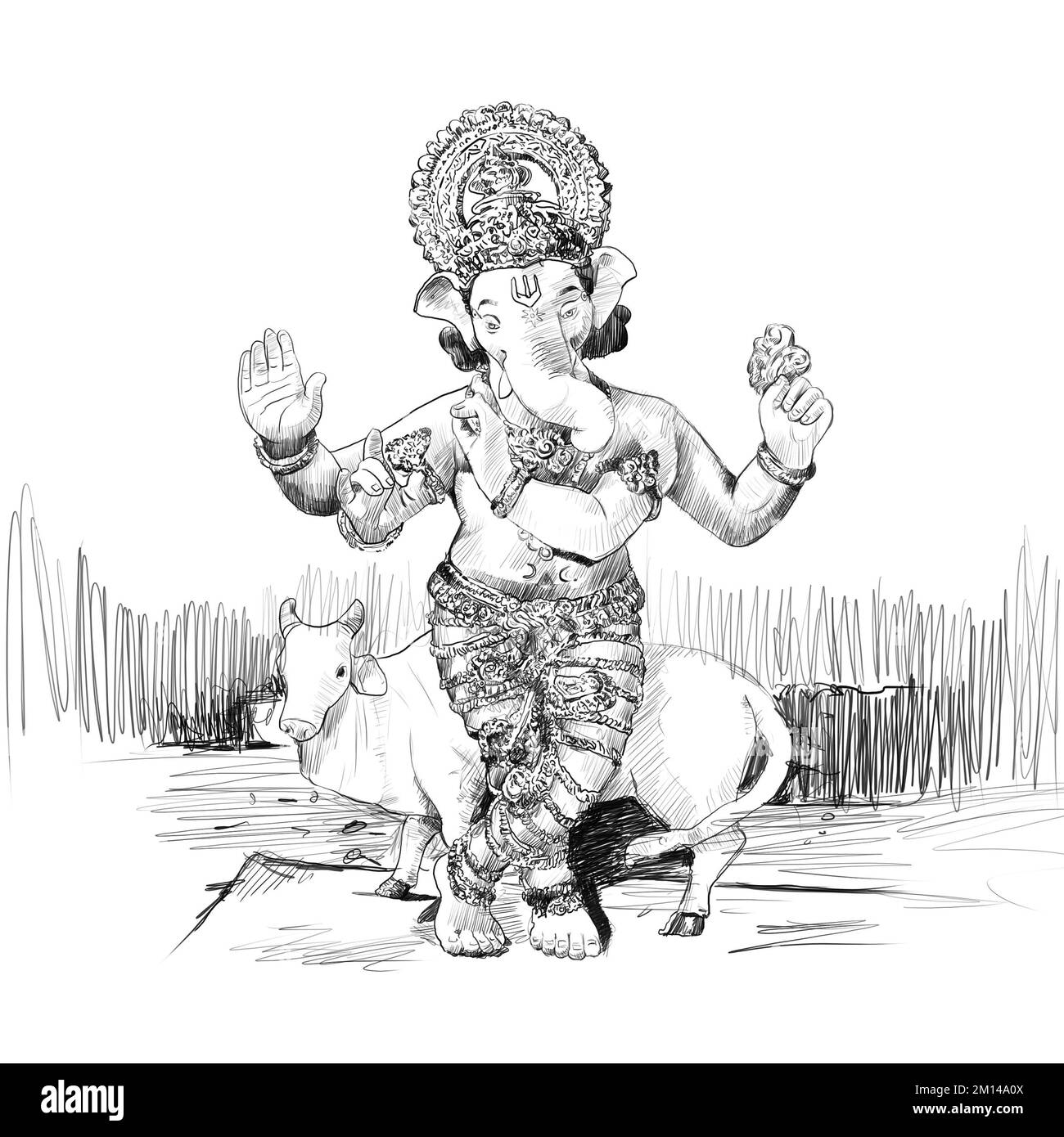 Illustration von Lord Ganpati im Hintergrund von Ganesh Chaturthi. Lord Ganesh. Puja. Ganesh Chaturthi. Es wird für Postkarten, Drucke, Textilien, Tätowierungskunst verwendet Stockfoto Illustration von Lord Ganpati im Hintergrund von Ganesh Chaturthi. Lord Ganesh. Puja. Ganesh Chaturthi. Es wird für Postkarten, Drucke, Textilien, Tätowierungskunst verwendet Stockfoto