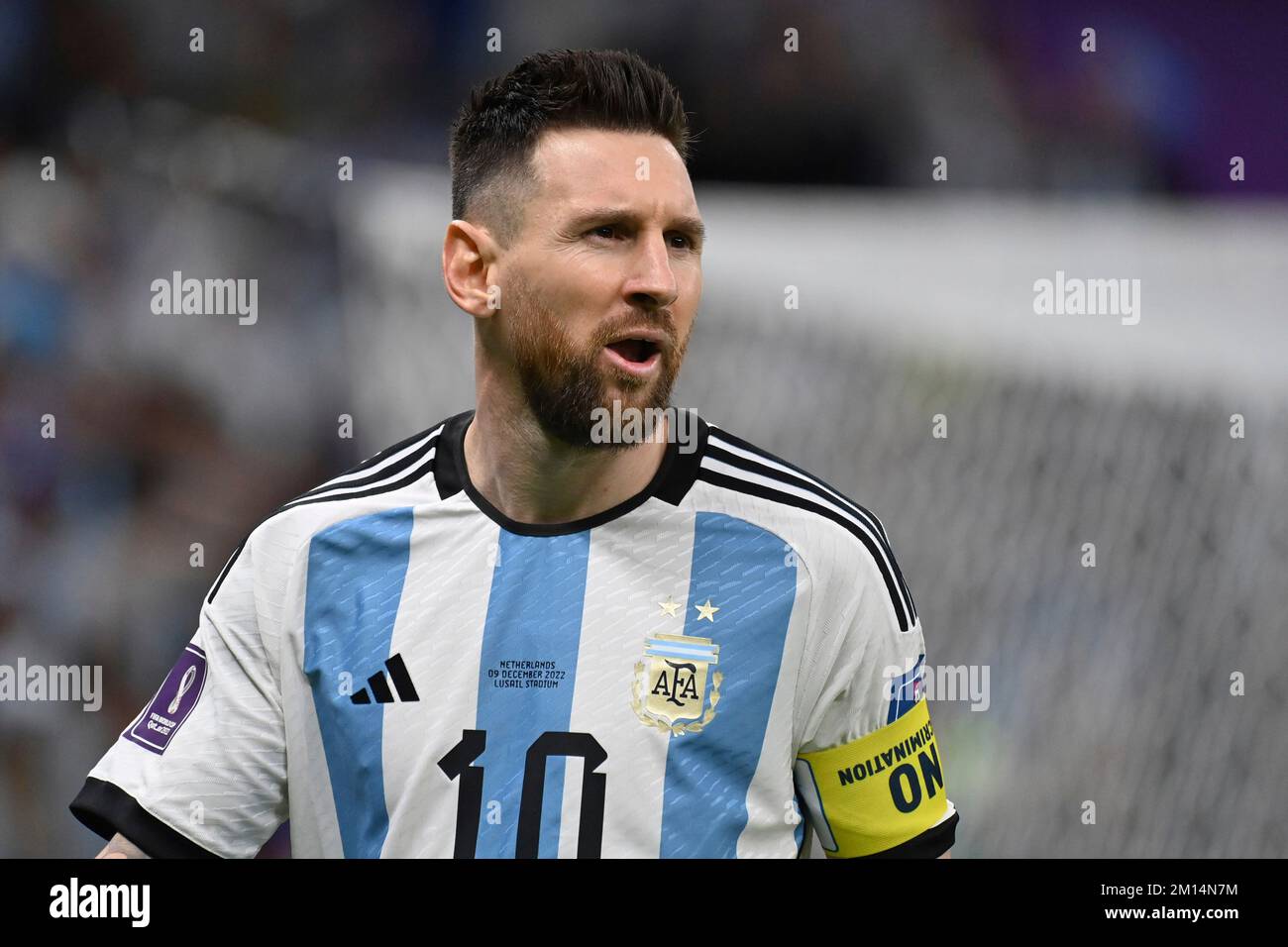 Lionel MESSI (ARG), Action, Einzelbild, zugeschnittenes Einzelmotiv, Porträt, Porträt, Porträt. Viertelfinale, Viertelfinale, Game 57, Niederlande (NED) – Argentinien (ARG) 3-4, d. h. am 9.. Dezember 2022, Lusail Stadium Fußball-Weltmeisterschaft 20122 in Katar ab November 20.. - 18.12.2022? Kredit: dpa Picture Alliance/Alamy Live News Stockfoto
