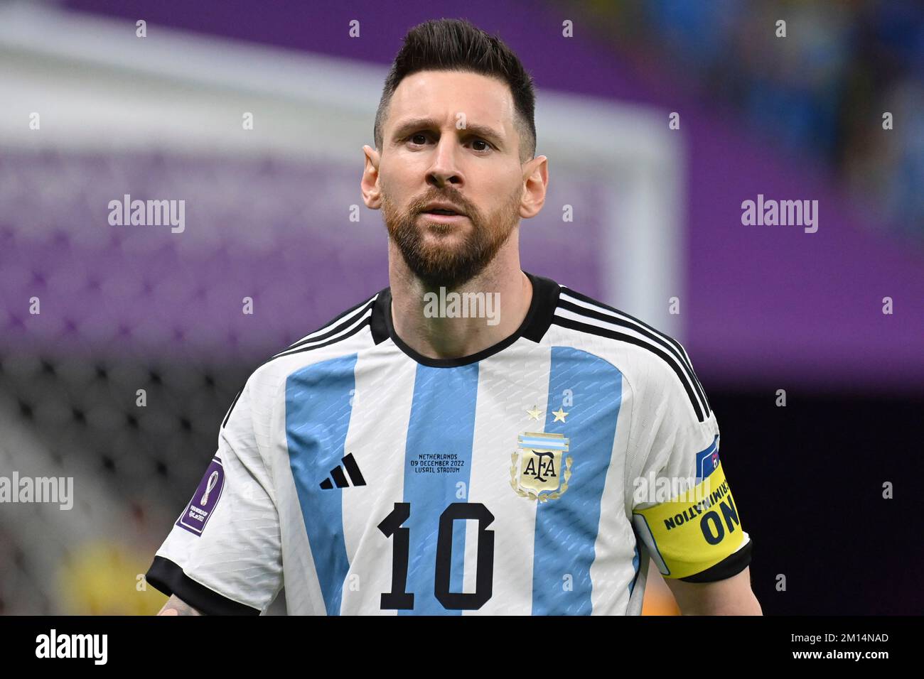 Lionel MESSI (ARG), Action, Einzelbild, zugeschnittenes Einzelmotiv, Porträt, Porträt, Porträt. Viertelfinale, Viertelfinale, Game 57, Niederlande (NED) – Argentinien (ARG) 3-4, d. h. am 9.. Dezember 2022, Lusail Stadium Fußball-Weltmeisterschaft 20122 in Katar ab November 20.. - 18.12.2022? Kredit: dpa Picture Alliance/Alamy Live News Stockfoto