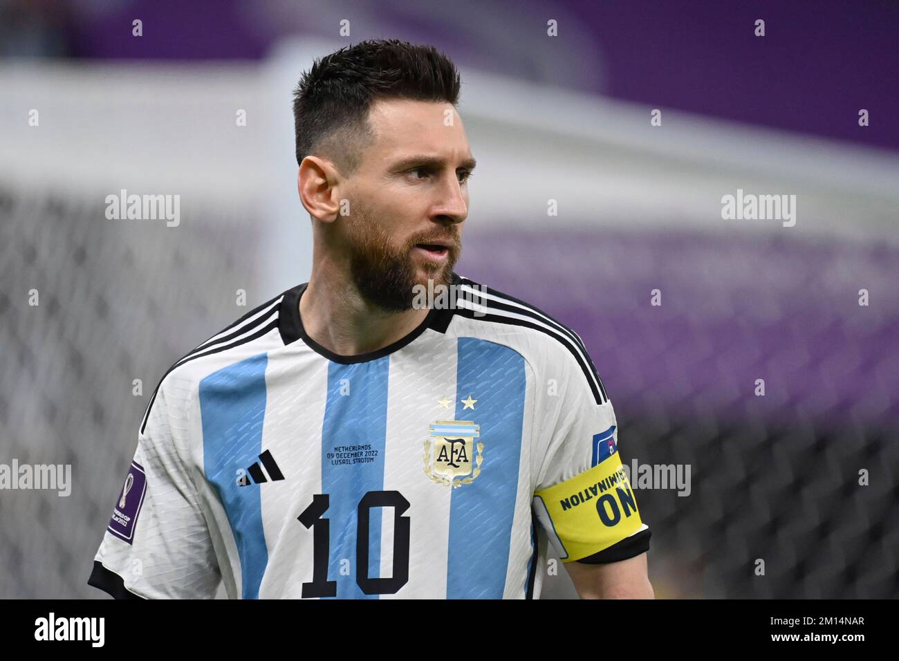 Lionel MESSI (ARG), Action, Einzelbild, zugeschnittenes Einzelmotiv, Porträt, Porträt, Porträt. Viertelfinale, Viertelfinale, Game 57, Niederlande (NED) – Argentinien (ARG) 3-4, d. h. am 9.. Dezember 2022, Lusail Stadium Fußball-Weltmeisterschaft 20122 in Katar ab November 20.. - 18.12.2022? Kredit: dpa Picture Alliance/Alamy Live News Stockfoto