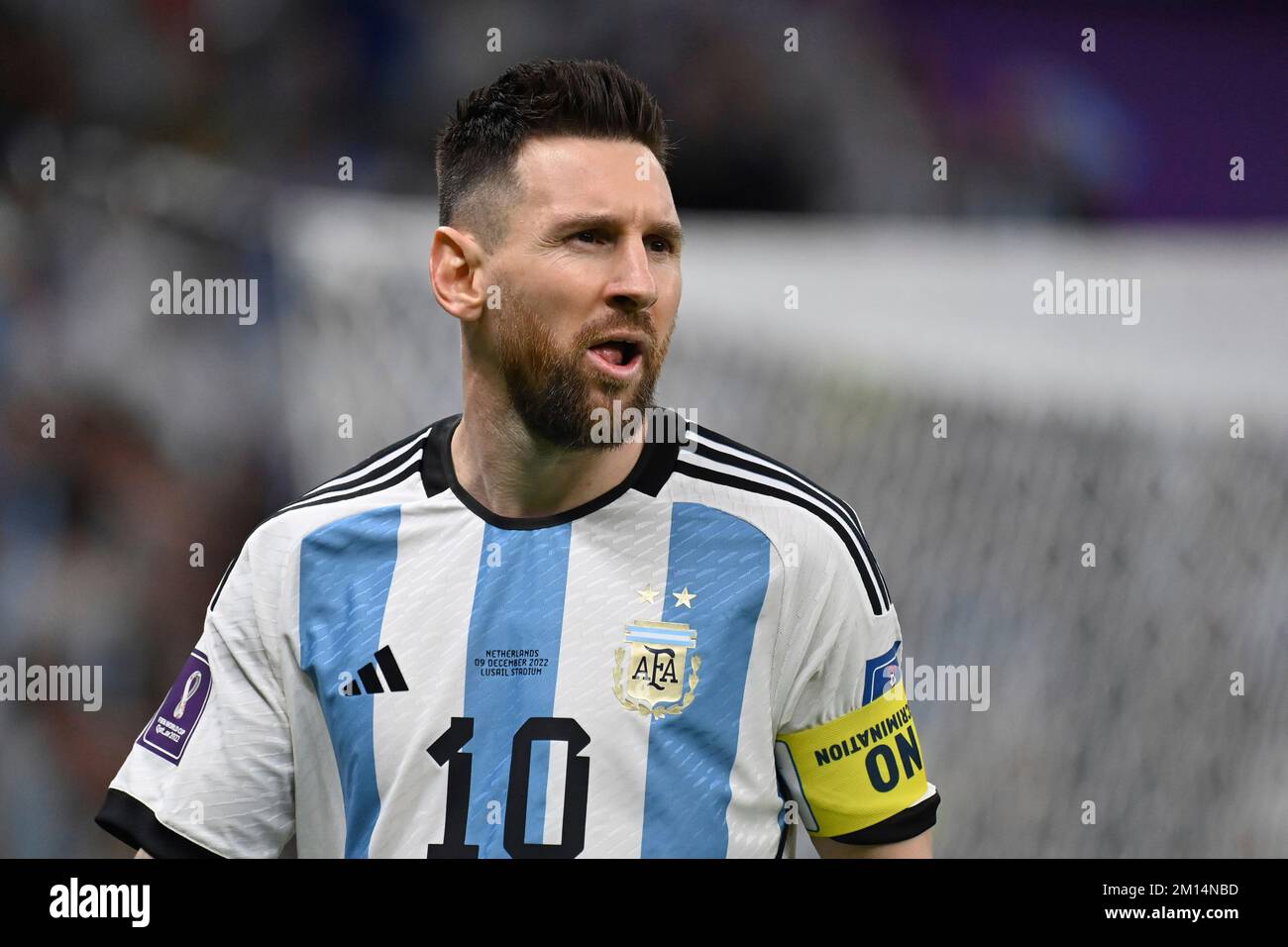 Lionel MESSI (ARG), Action, Einzelbild, zugeschnittenes Einzelmotiv, Porträt, Porträt, Porträt. Viertelfinale, Viertelfinale, Game 57, Niederlande (NED) – Argentinien (ARG) 3-4, d. h. am 9.. Dezember 2022, Lusail Stadium Fußball-Weltmeisterschaft 20122 in Katar ab November 20.. - 18.12.2022? Kredit: dpa Picture Alliance/Alamy Live News Stockfoto