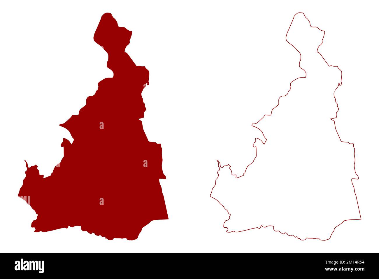 Borough and Unitary Authority of Wokingham (Vereinigtes Königreich Großbritannien und Nordirland, Ceremonial County Berkshire, Berks, England) MAP vec Stock Vektor