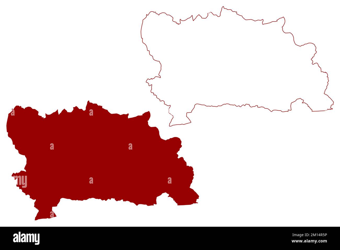 Stadtverwaltung von West Berkshire (Vereinigtes Königreich Großbritannien und Nordirland, zeremonielle Grafschaft Berkshire, Berks, England) Karte ve Stock Vektor