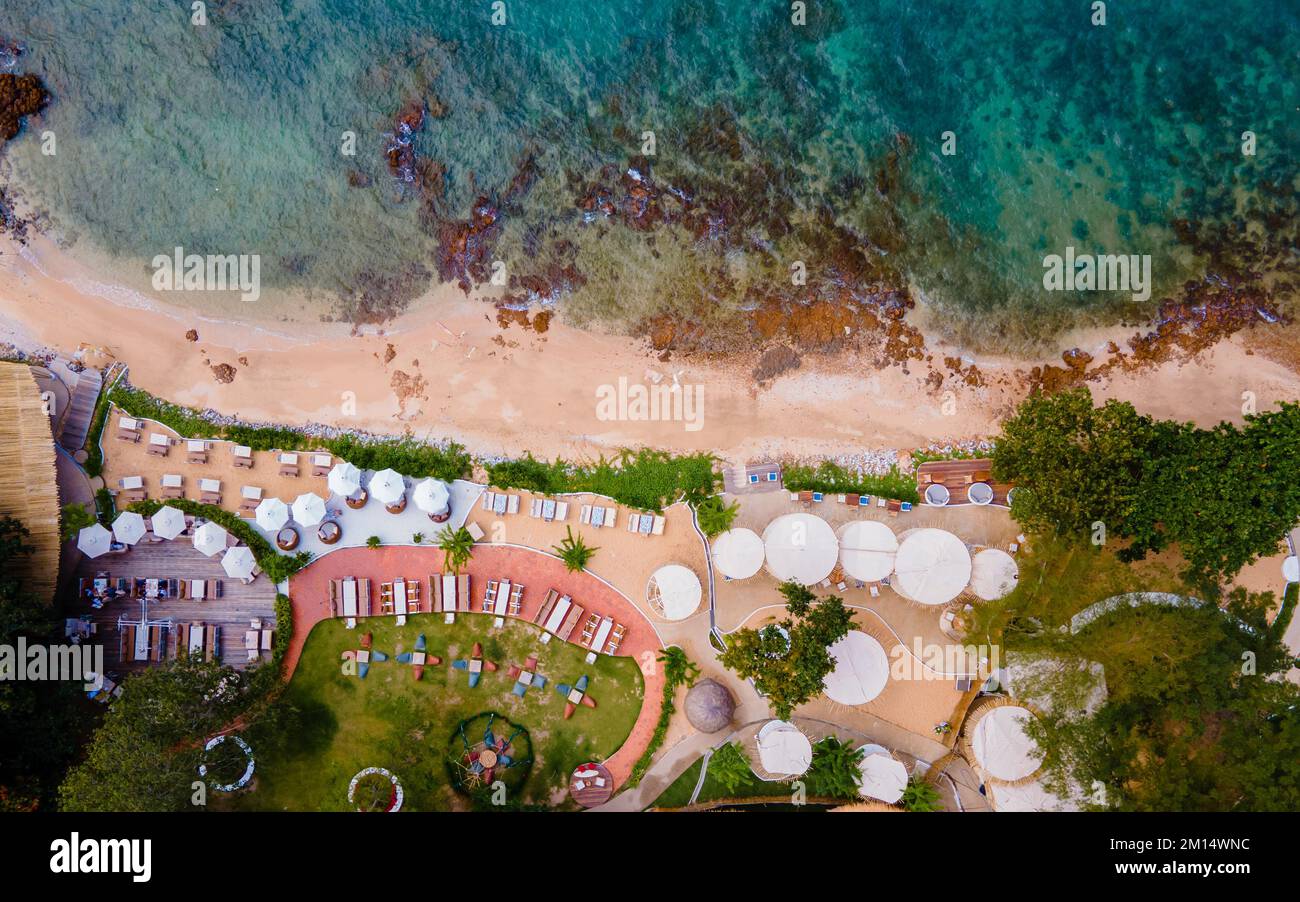 Pattaya Thailand 2022. Dezember, Blick auf die Drohne im Café-Restaurant, Oase am Strand von Oxygen in Pattaya Thailand. Stockfoto