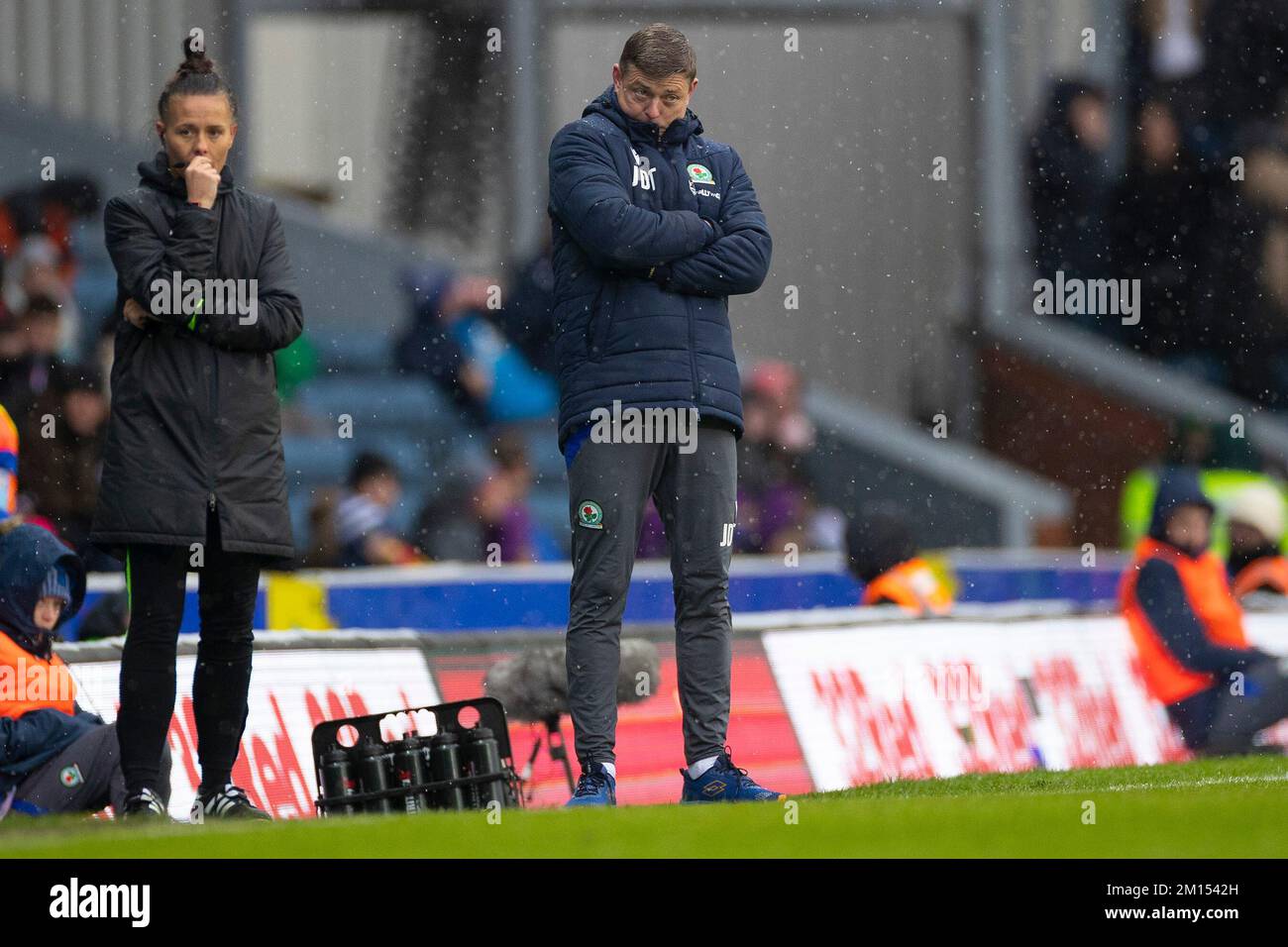 Blackburn Rovers Manager Jon Dahl Tomasson während des Sky Bet Championship-Spiels zwischen Blackburn Rovers und Preston North End in Ewood Park, Blackburn, am Samstag, den 10.. Dezember 2022. (Kredit: Mike Morese | MI News) Kredit: MI News & Sport /Alamy Live News Stockfoto