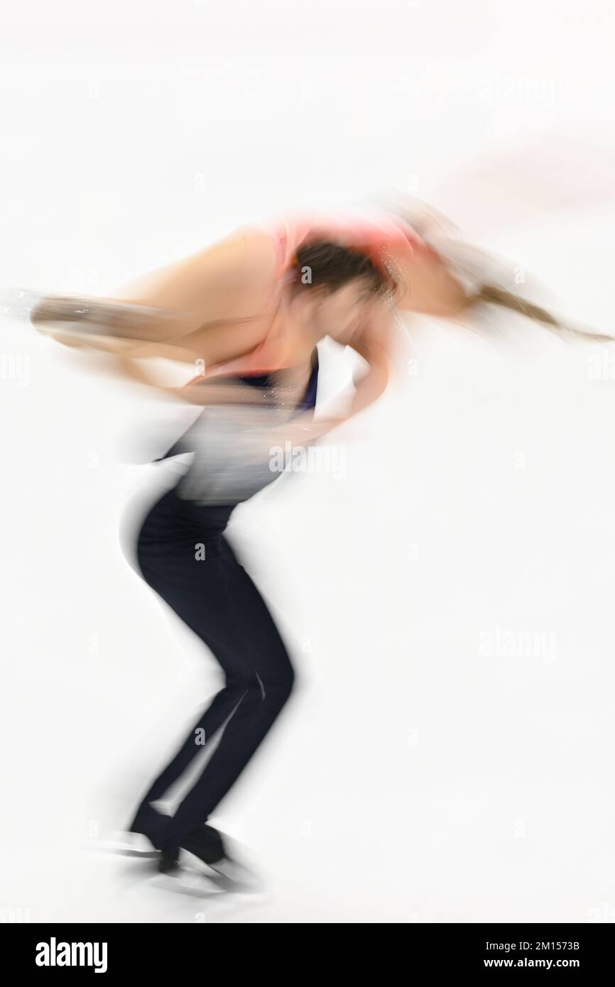 Phebe BEKKER & James HERNANDEZ (GBR), während der Junior Ice Dance Practice, beim ISU Grand Prix of Figure Skating Final 2022, in Palavela, am 10. Dezember 2022, in Turin, Italien. Kredit: Raniero Corbelletti/AFLO/Alamy Live News Stockfoto