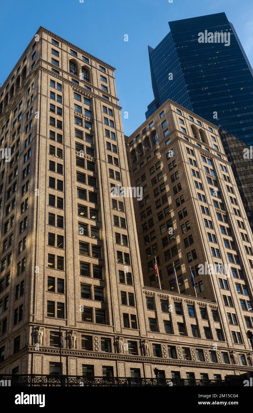 Das Pershing Square Building ist ein 25-stöckiges Bürogebäude gegenüber vom Grand Central Teminal, NYC, USA 2022 Stockfoto