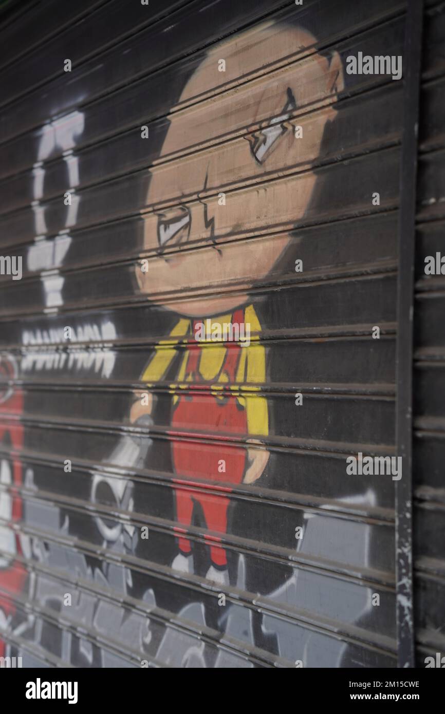 stewie-Griffin-Graffiti in der Tel aviv Straße Stockfoto
