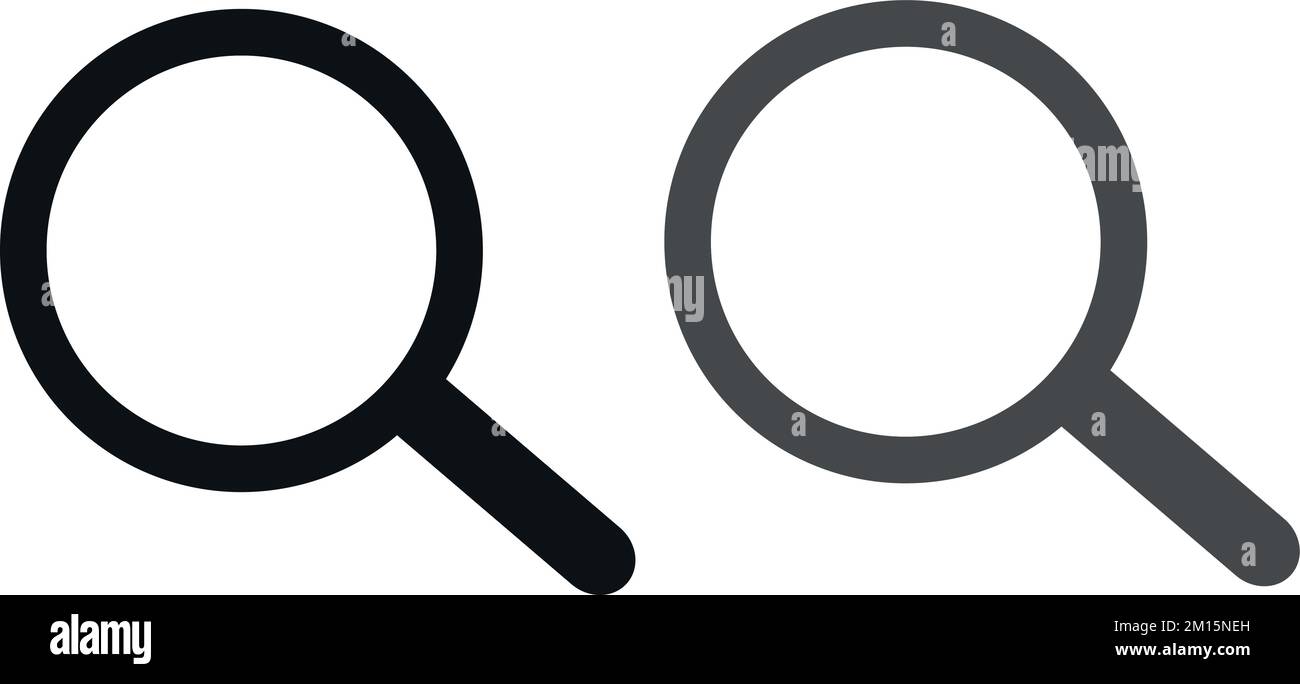 Lupensymbol. Schaltfläche „Suchen und zoomen“. Einfache flache Bauweise. Vektorkunst Stock Vektor