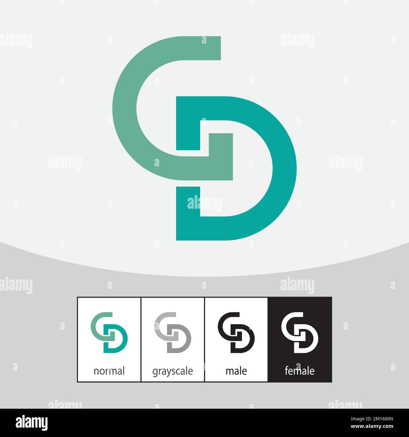 Logo mit G- und D-Buchstaben. - Vektor. Vektordarstellung Stock Vektor