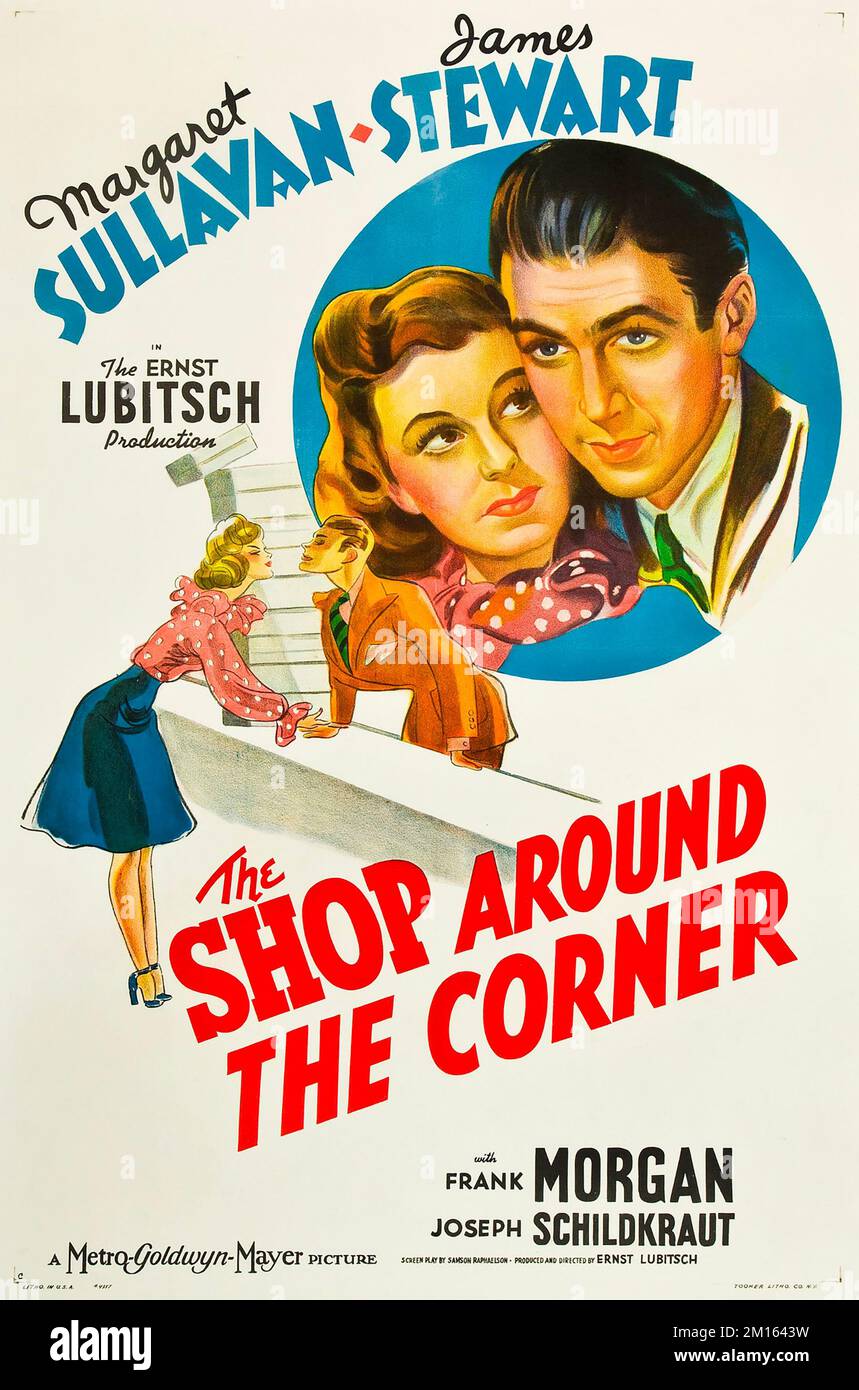 DER LADEN UM DIE ECKE 1940 MGM Film mit Margaret Sullivan und James Stewart Stockfoto