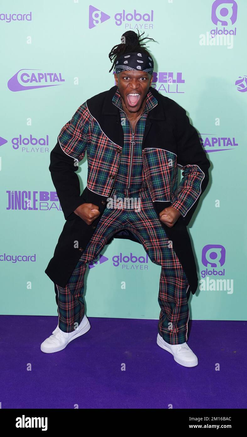 KSI Backstage während des Tages Eine von Capital's Jingle Bell Ball