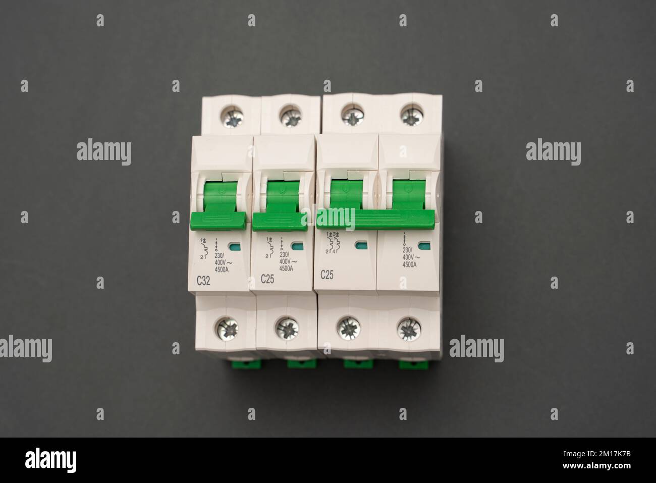 Ein elektrischer automatischer Leistungsschalter Stockfoto