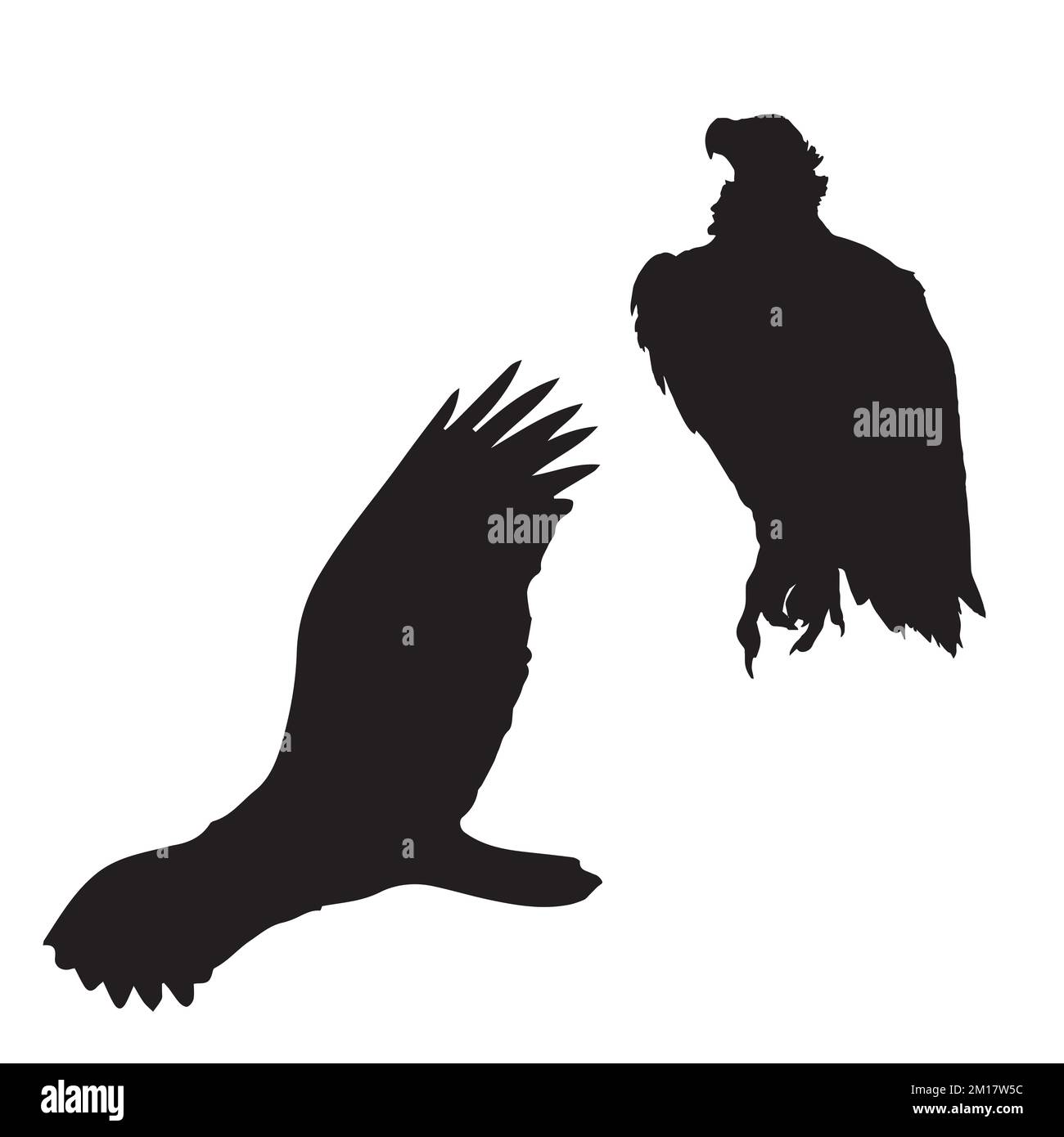 Vektordarstellung der Geier-Silhouette Stock Vektor