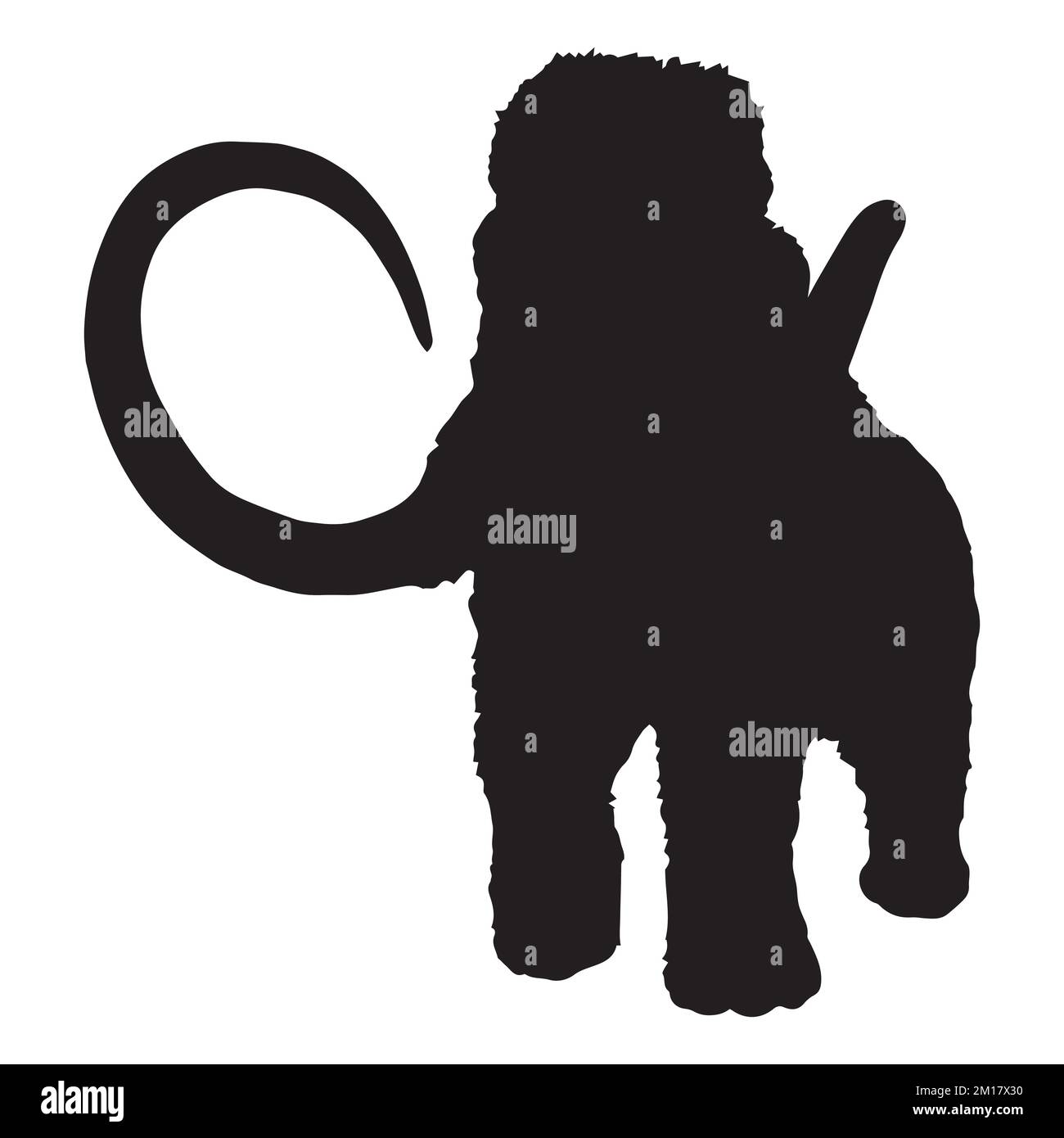 Vektordarstellung der Woolly Mammoth Silhouette Stock Vektor
