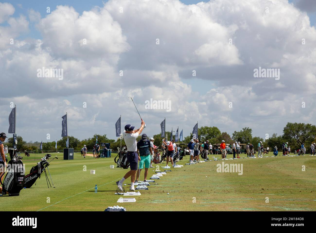 Wynand Dingle auf dem Übungsplatz vor der dritten Runde der Dunhill Championship in Leopard Creek am 10. Dezember 2022 Stockfoto