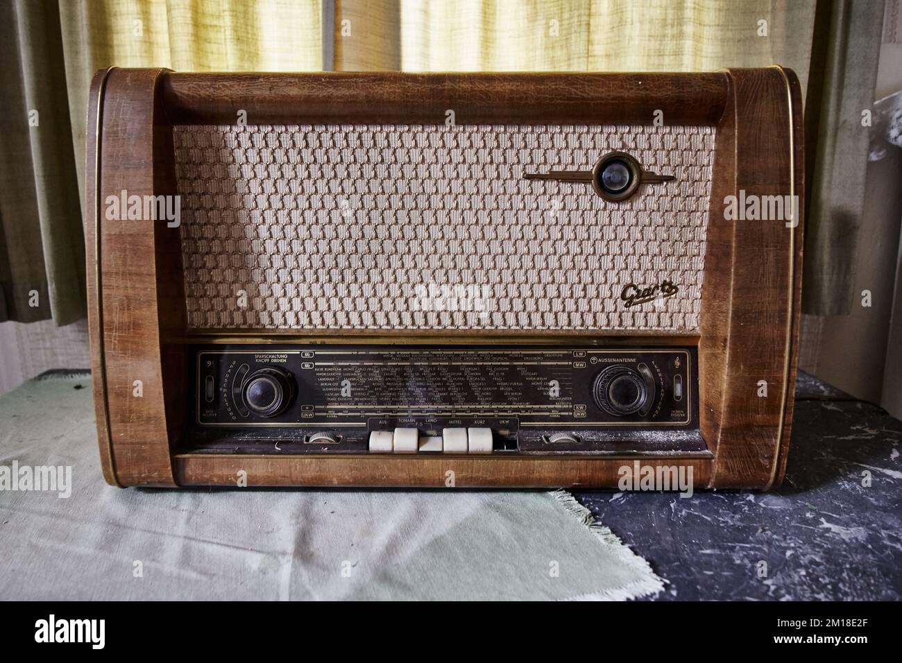 Röhrenradio Antique Graetz Stockfoto