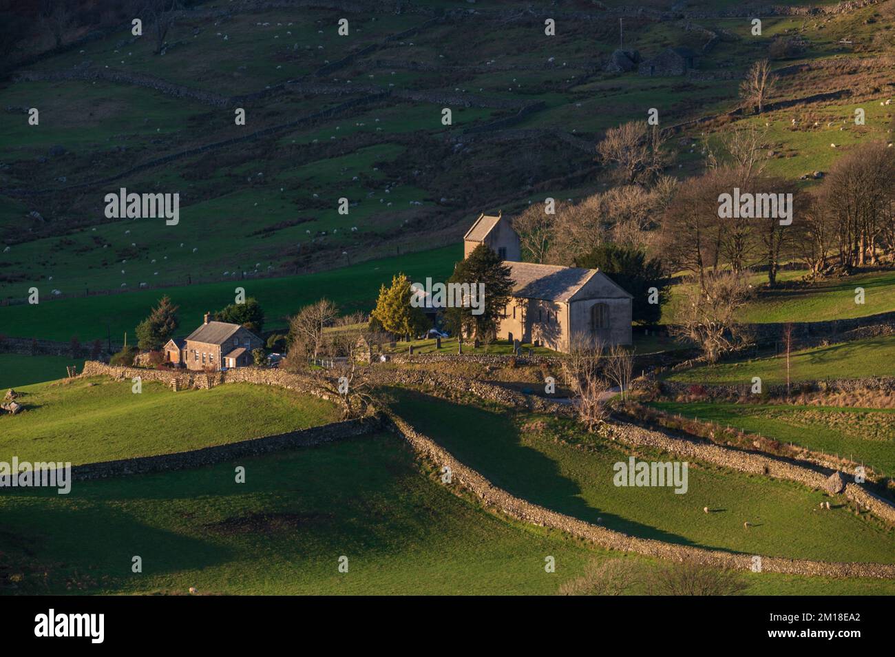 St. Cuthberts Kirche in Kentmere, Cumbria Stockfoto