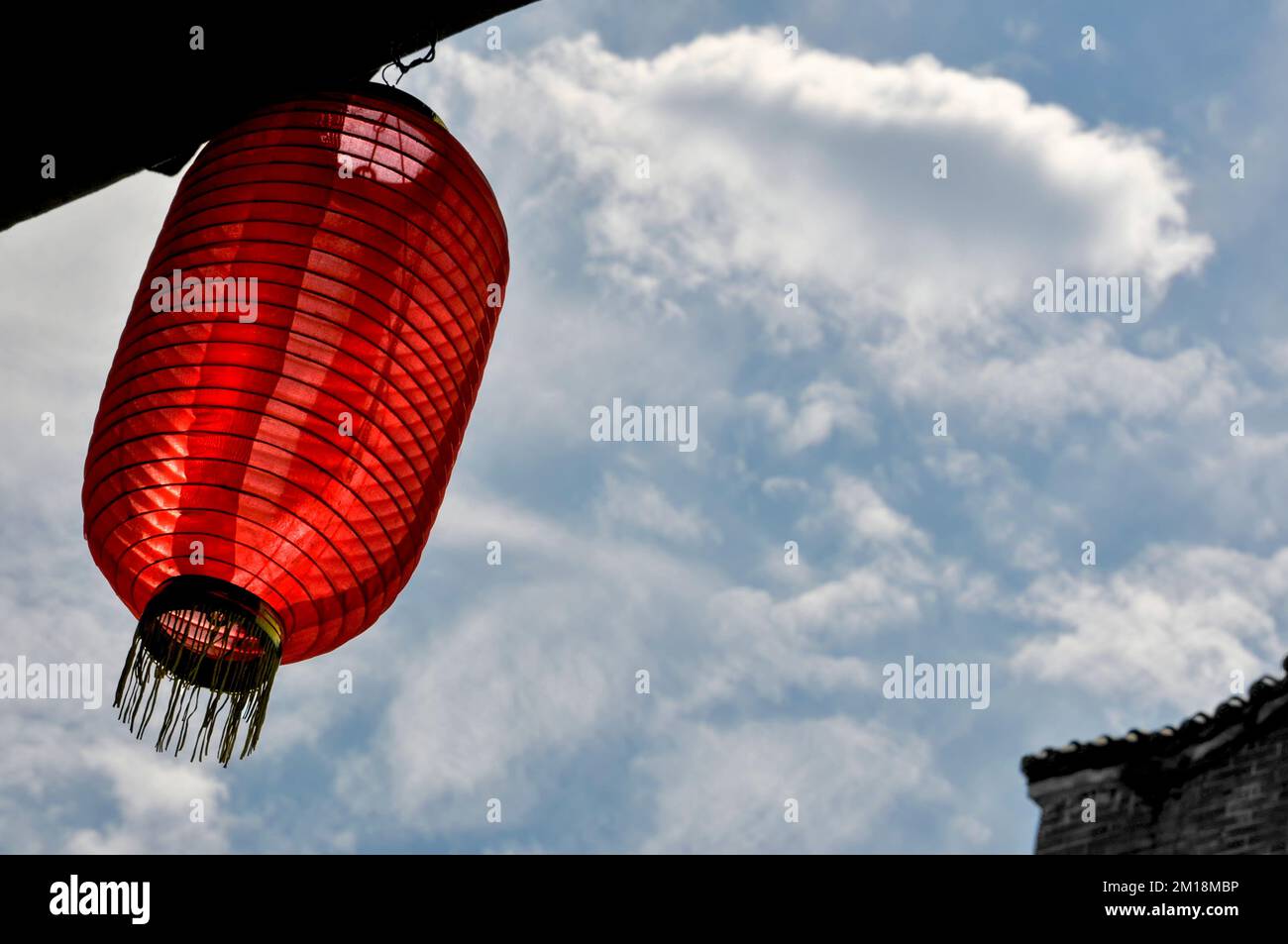 chinesische Laterne im Tempel Stockfoto