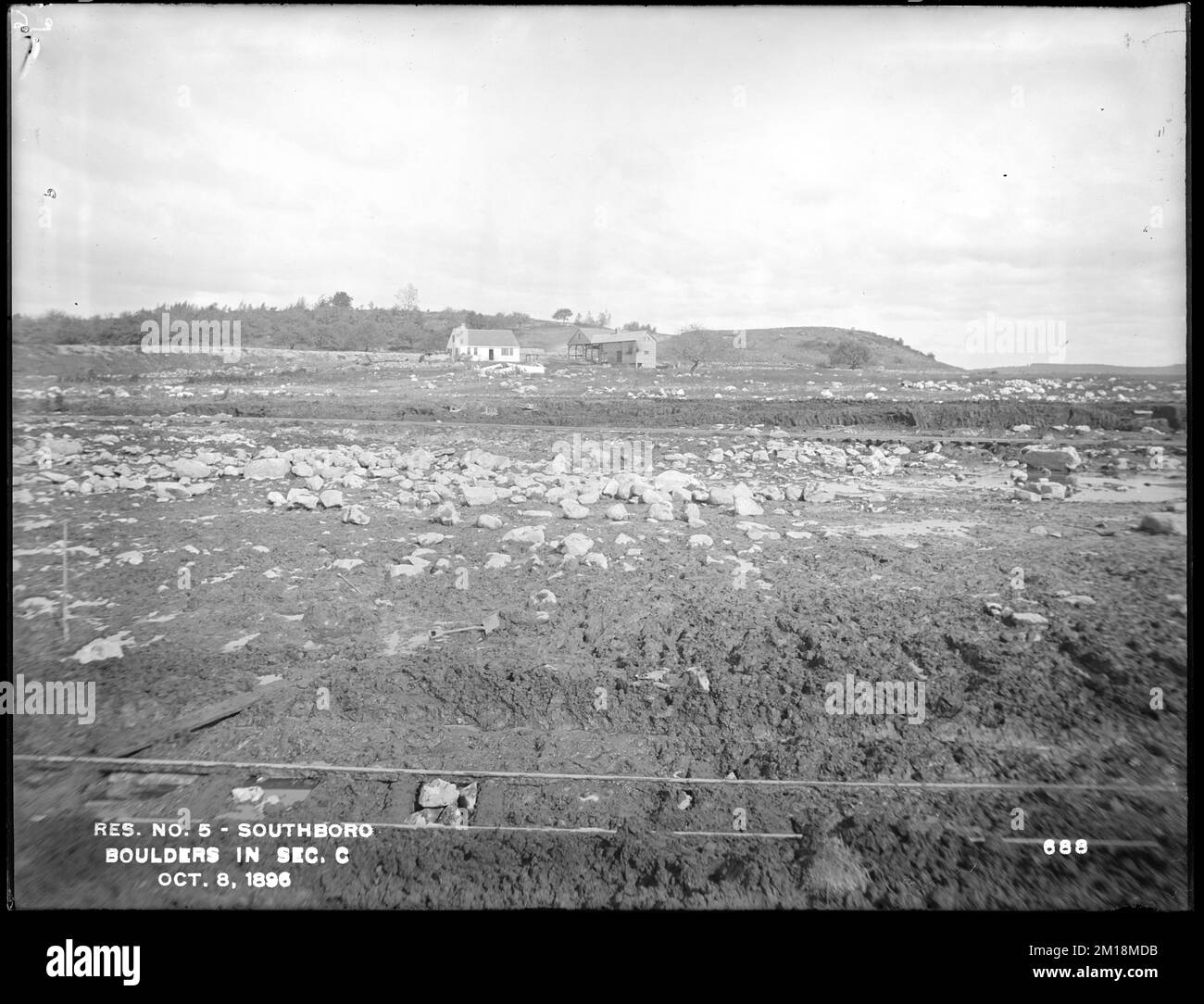 Sudbury Reservoir, Boulders in Section C, direkt unterhalb der Bagley ...
