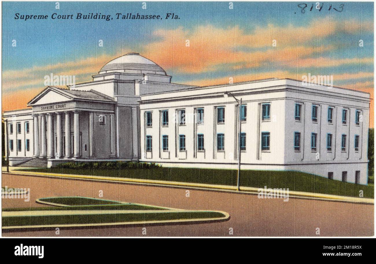 Supreme Court Building, Tallahassee, Florida, Courthouses, Tichnor Brothers Collection, Postkarten der Vereinigten Staaten Stockfoto