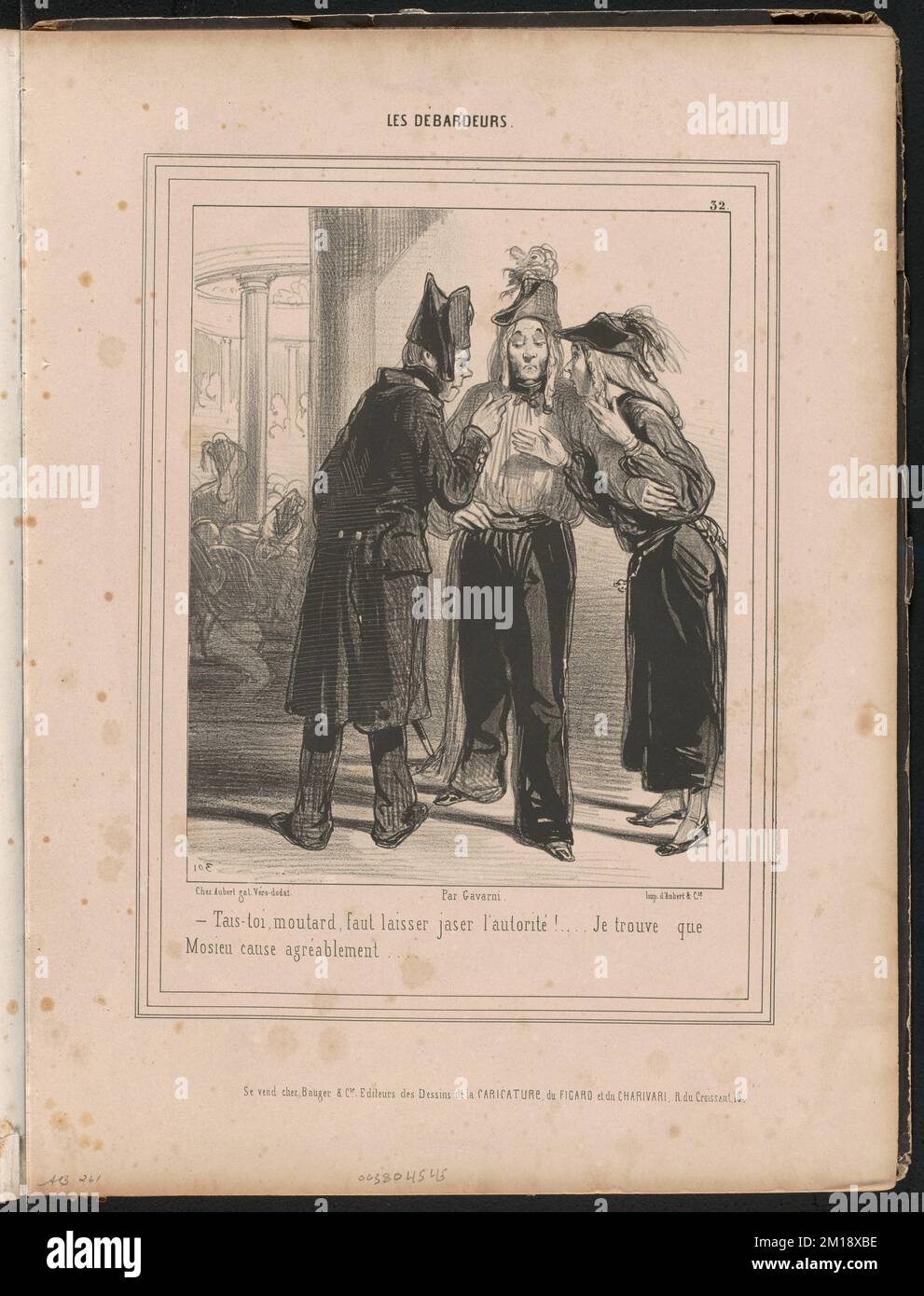 Tais-toi, Moutard, fauler Laisser jaser l'autorité! Je trouve que - mosieu cause agréablement ,. Paul Gavarni (1804-1866). Lithografien und andere Arbeiten Stockfoto