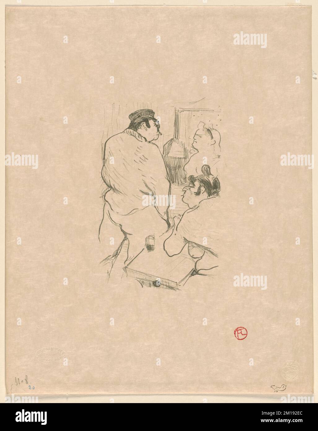 La terreur de Grenelle ,. Henri de Toulouse-Lautrec (1864-1901). Ausdrucke und Zeichnungen Stockfoto