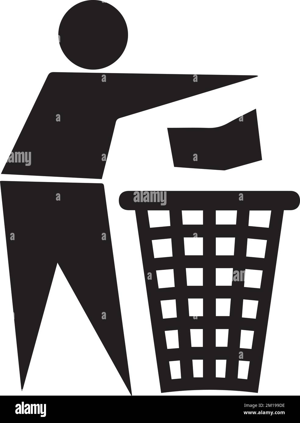 Müllzeichen, Mülltonnen, Papierkörbe, Recycling-Symbol, Recycling-Behälter, Symbol für Müllrecycling Stock Vektor