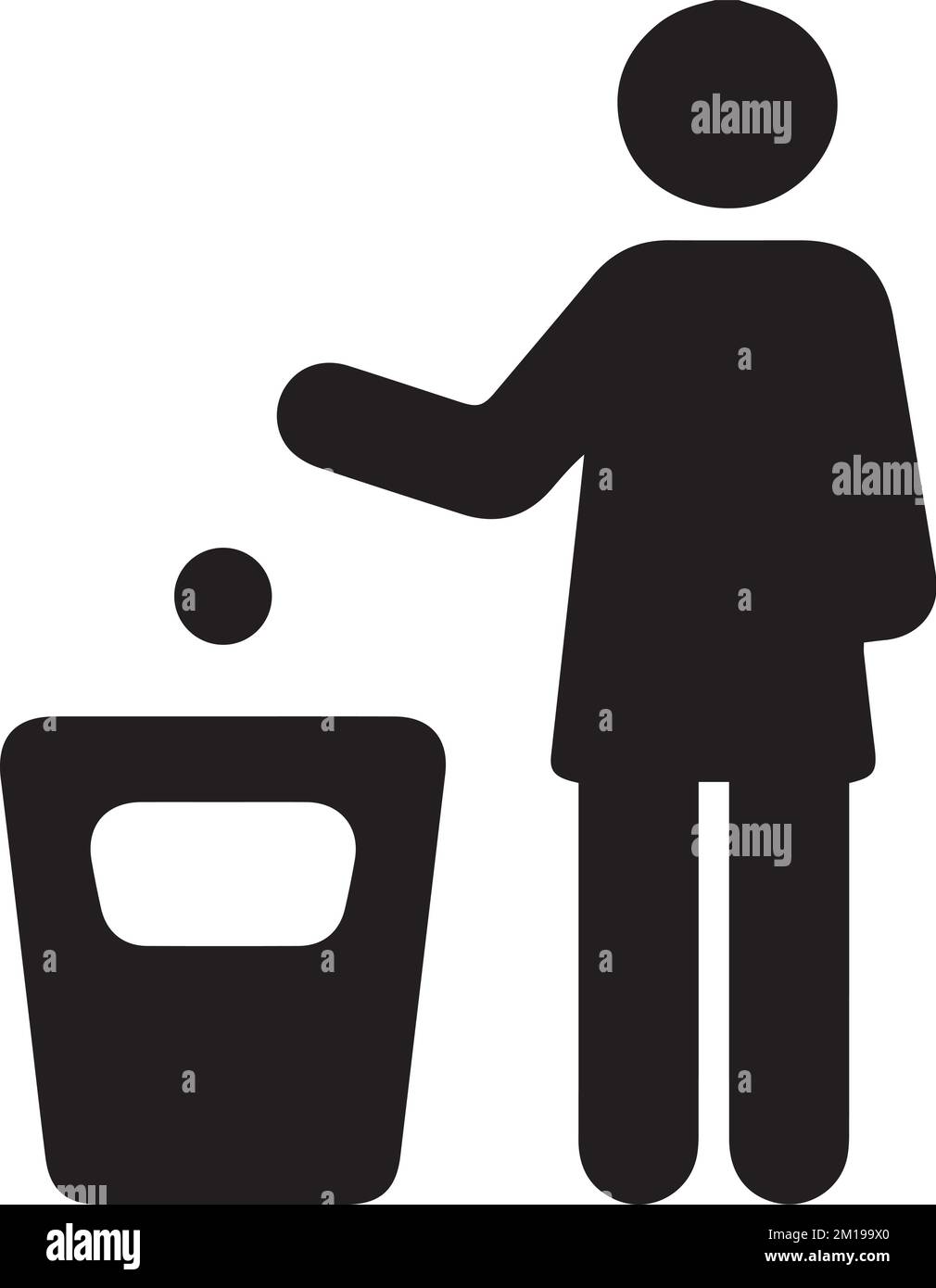 Müllzeichen, Mülltonnen, Papierkörbe, Recycling-Symbol, Recycling-Behälter, Symbol für Müllrecycling Stock Vektor
