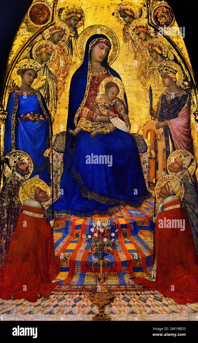Kleine Maestà, kleine Majestät von Ambrose Lorenzetti (1290–1348), christliche Kunst, Italien, Italienisch. Stockfoto